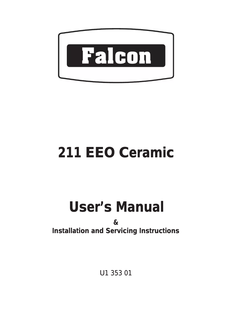 Página 1 del manual Manual de usuario Falcon De Luxe 1092 Ceramic