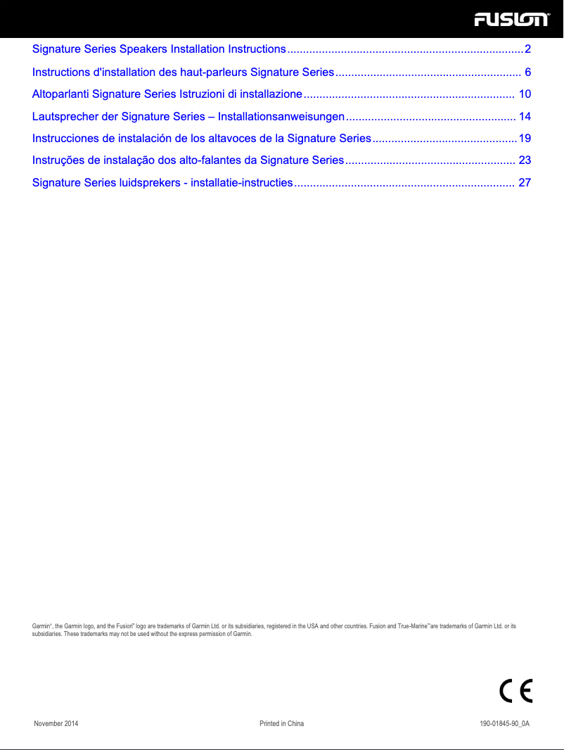 Page 1 de la notice Manuel utilisateur Fusion SG-FL65SPC