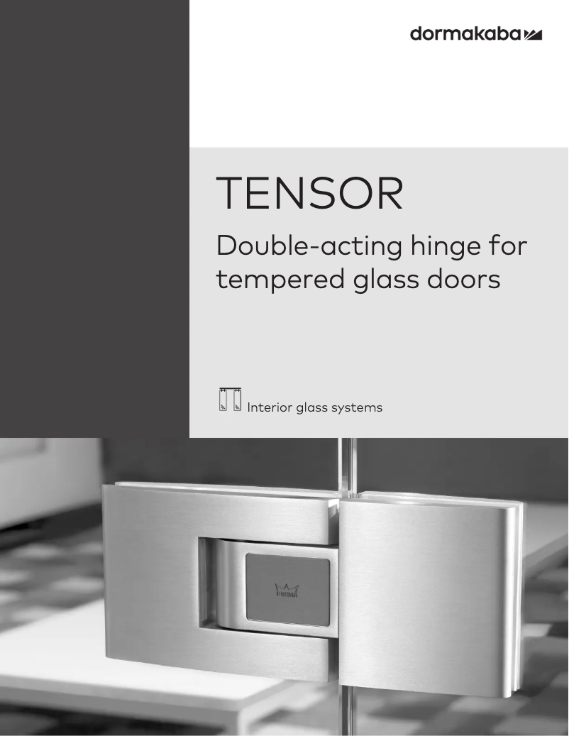 Page 1 de la notice Brochure Dormakaba Tensor