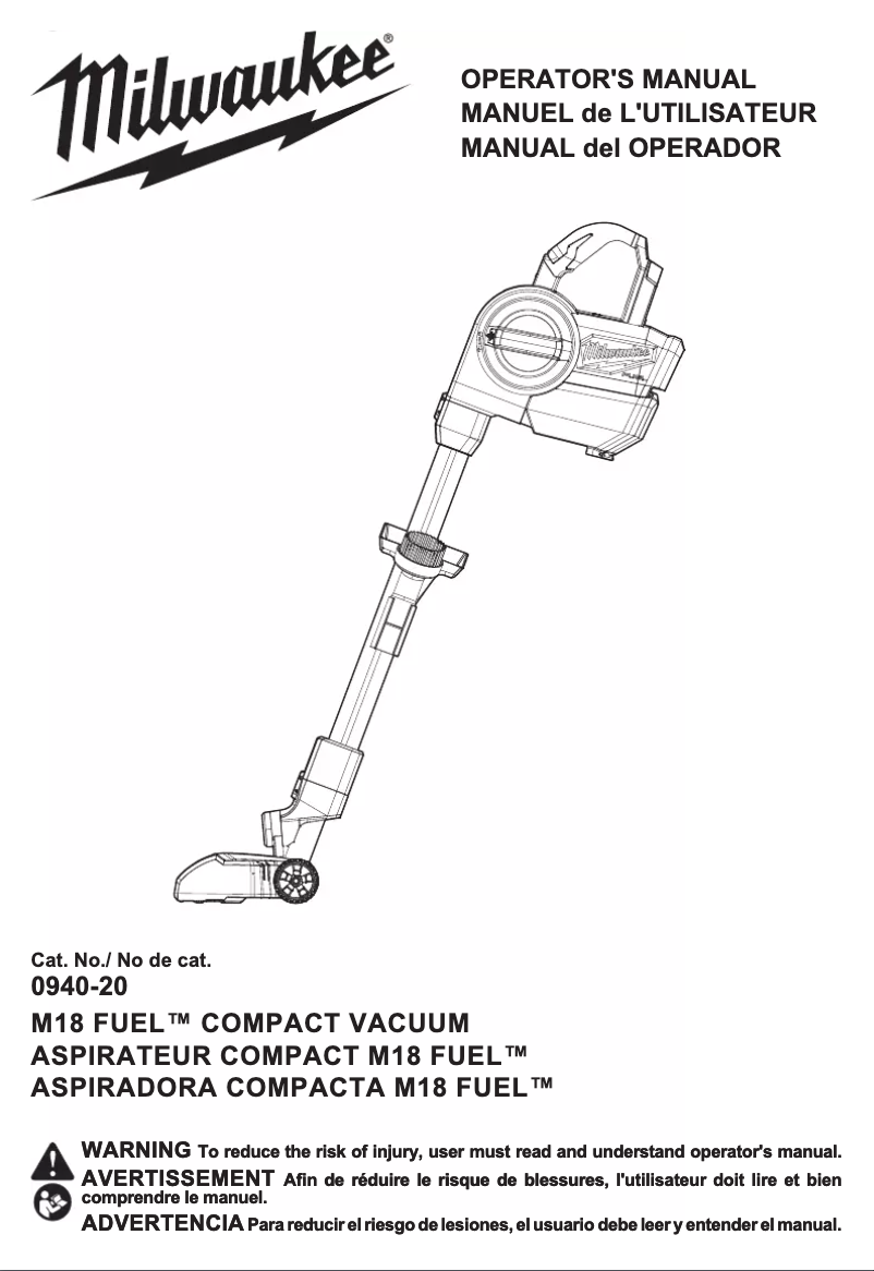 Page n°1 - Manuel utilisateur Milwaukee 0940-20