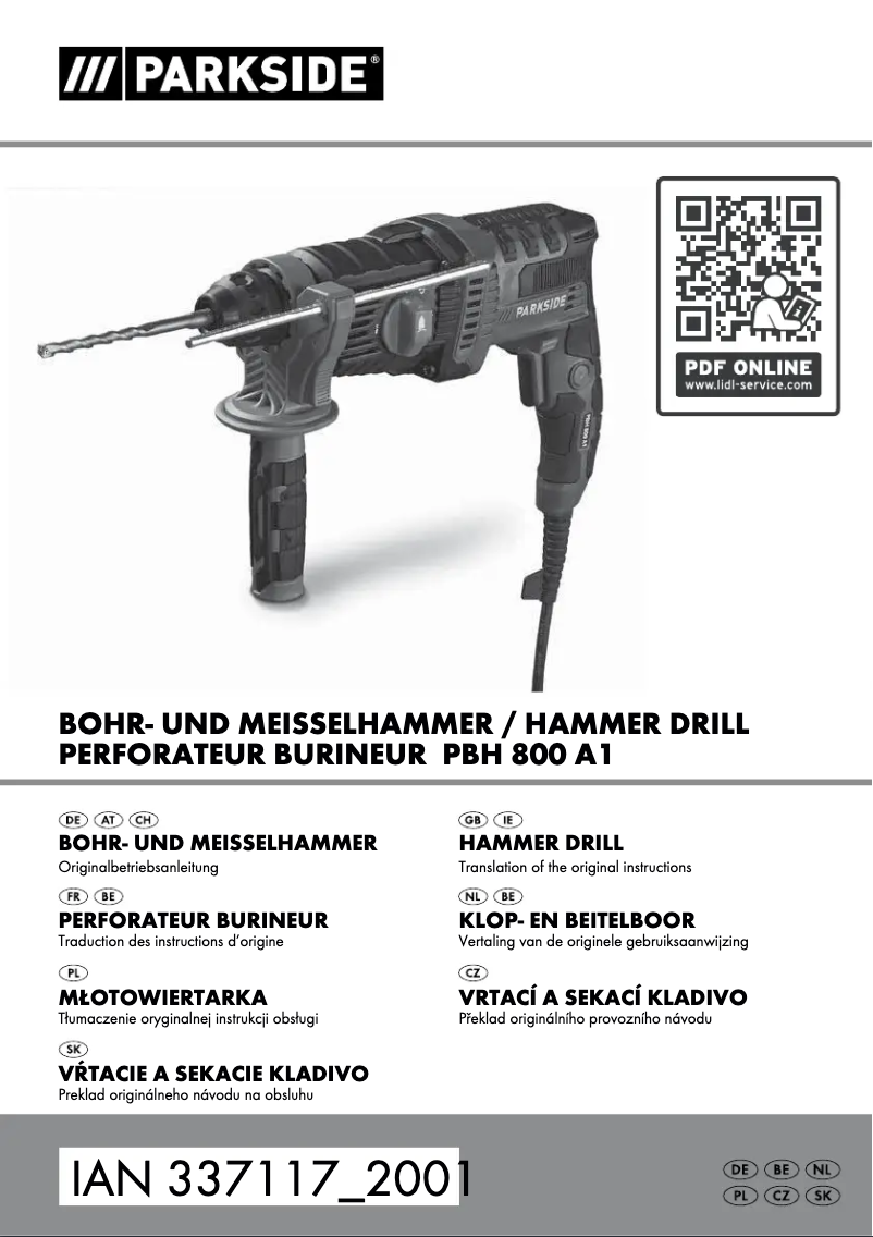 Image de la première page du manuel de l'appareil PBH 1500 F6