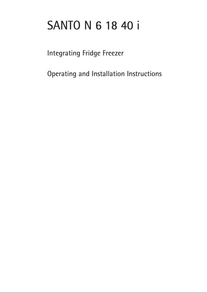 Page 1 de la notice Manuel utilisateur AEG Santo N61840I