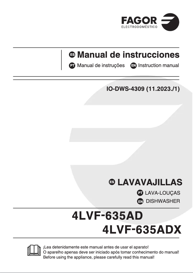 Page n°1 - Manuel utilisateur Fagor 4LVF-635ADX