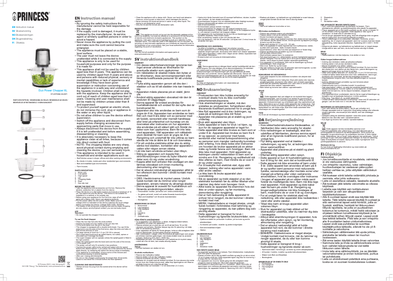 Image de la première page du manuel de l'appareil Duo Power Chopper XL 221052