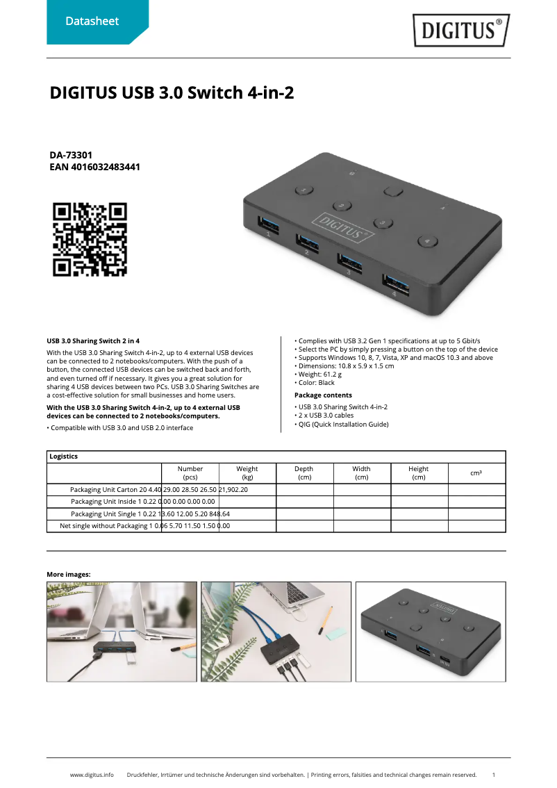 Image de la première page du manuel de l'appareil DA-73301