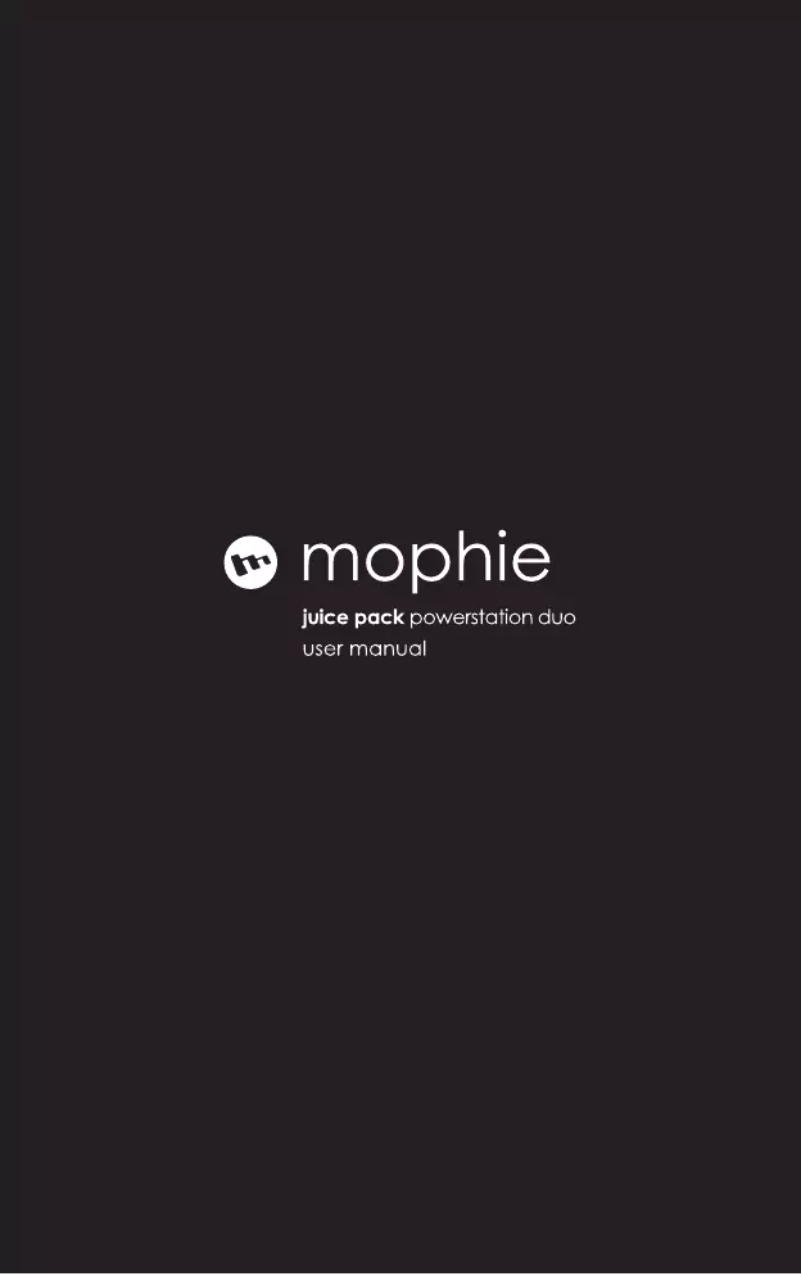 Page 1 de la notice Manuel utilisateur Mophie powerstation duo