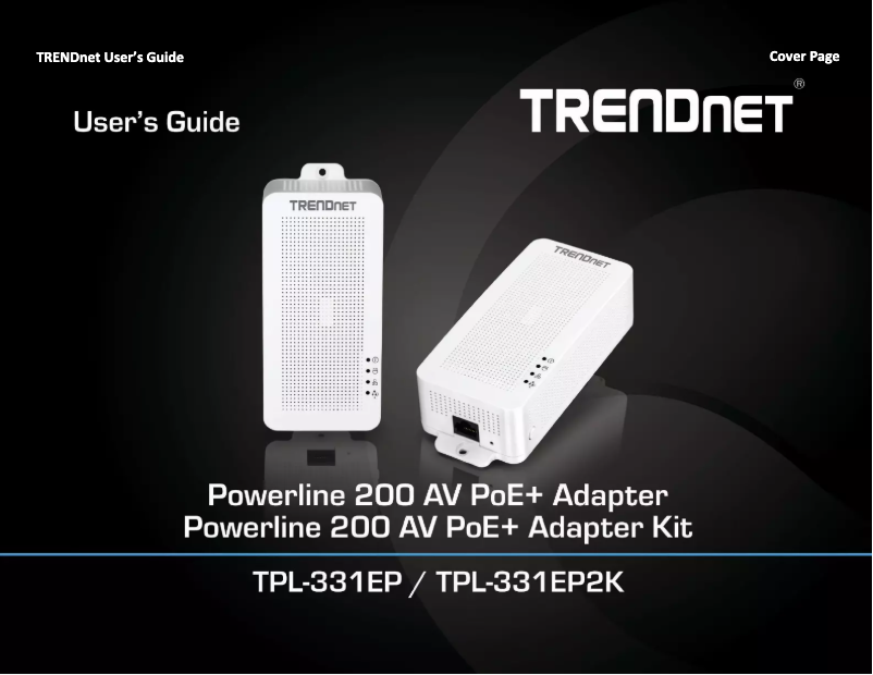 Page n°1 - Manuel utilisateur TRENDnet TPL-331EP