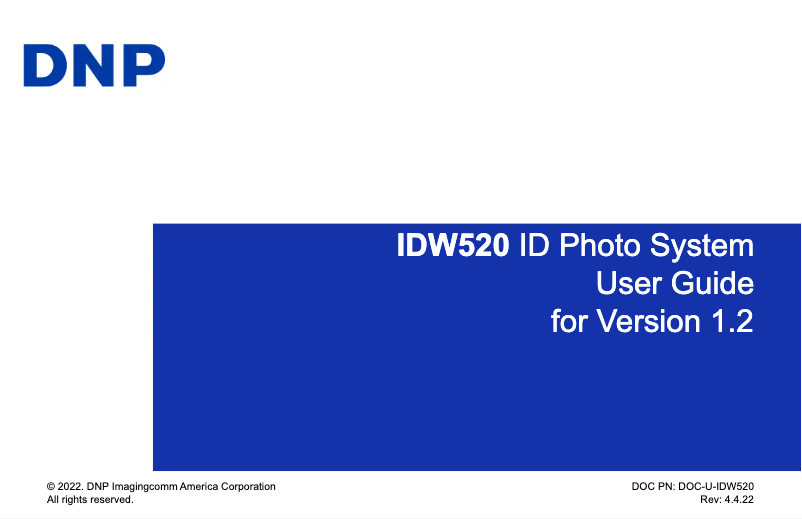 Page n°1 - Manuel utilisateur DNP IDW520