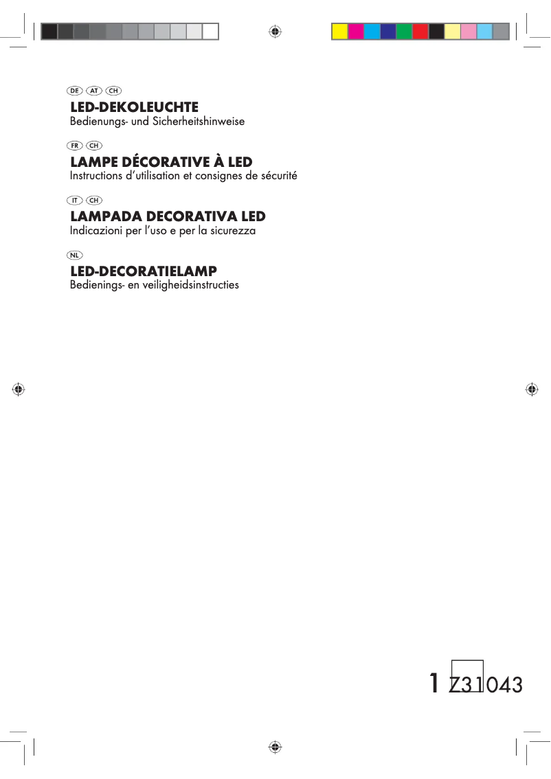 Image de la première page du manuel de l'appareil Z31043