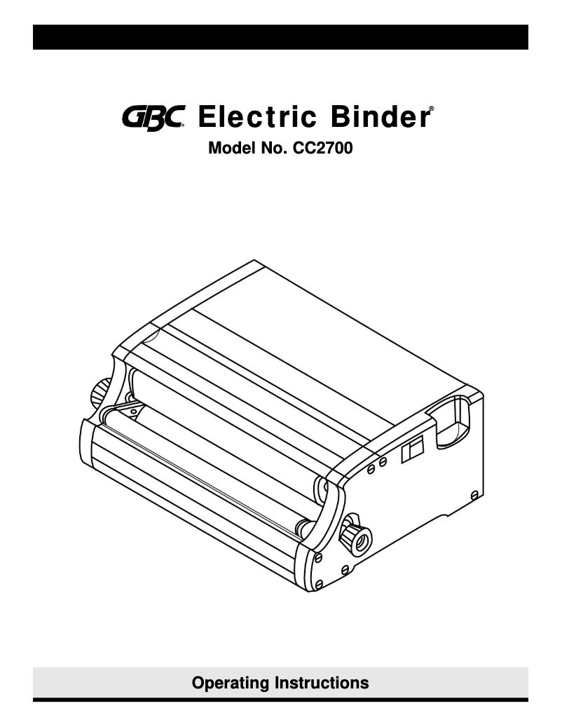 Image de la première page du manuel de l'appareil CC2700