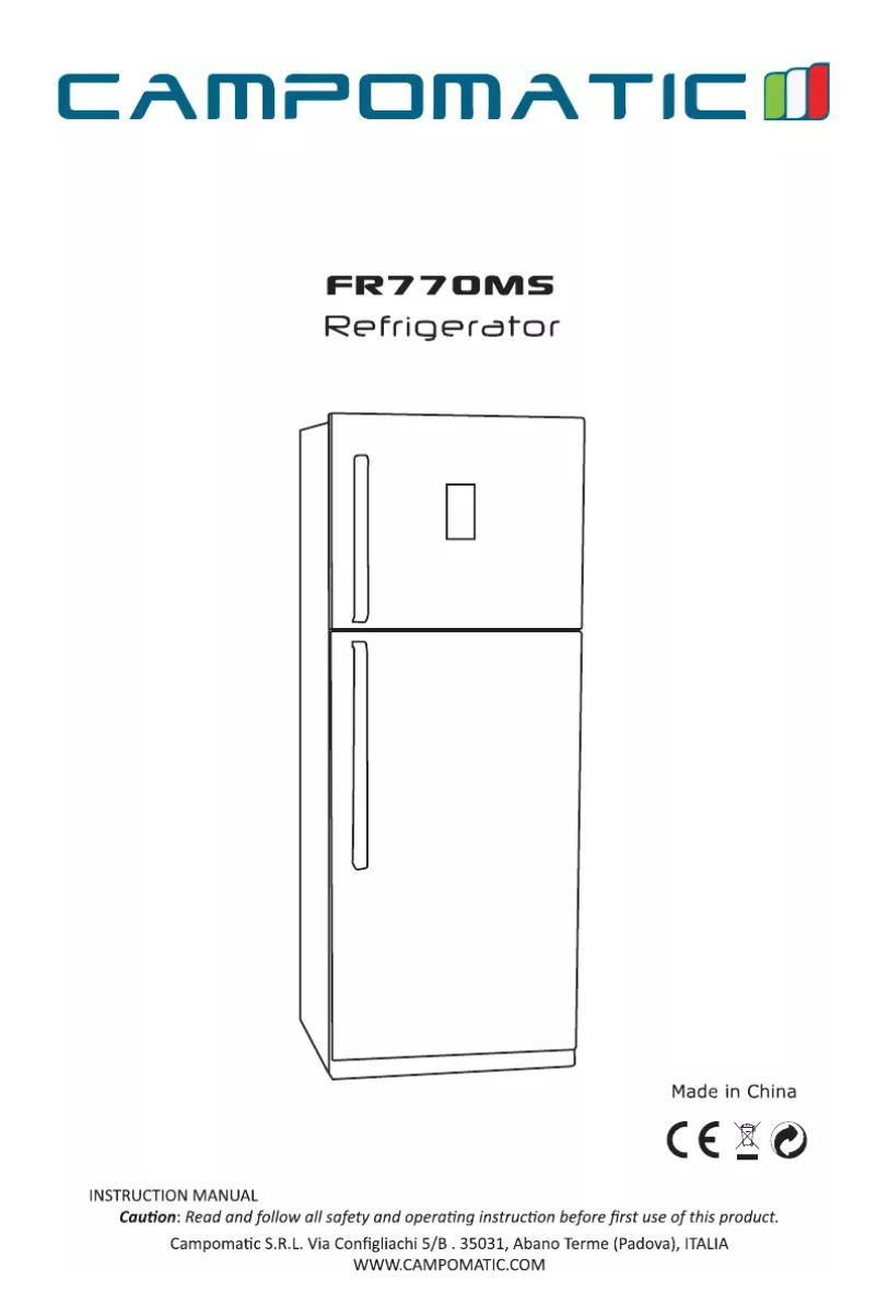 Image de la première page du manuel de l'appareil FR770MS