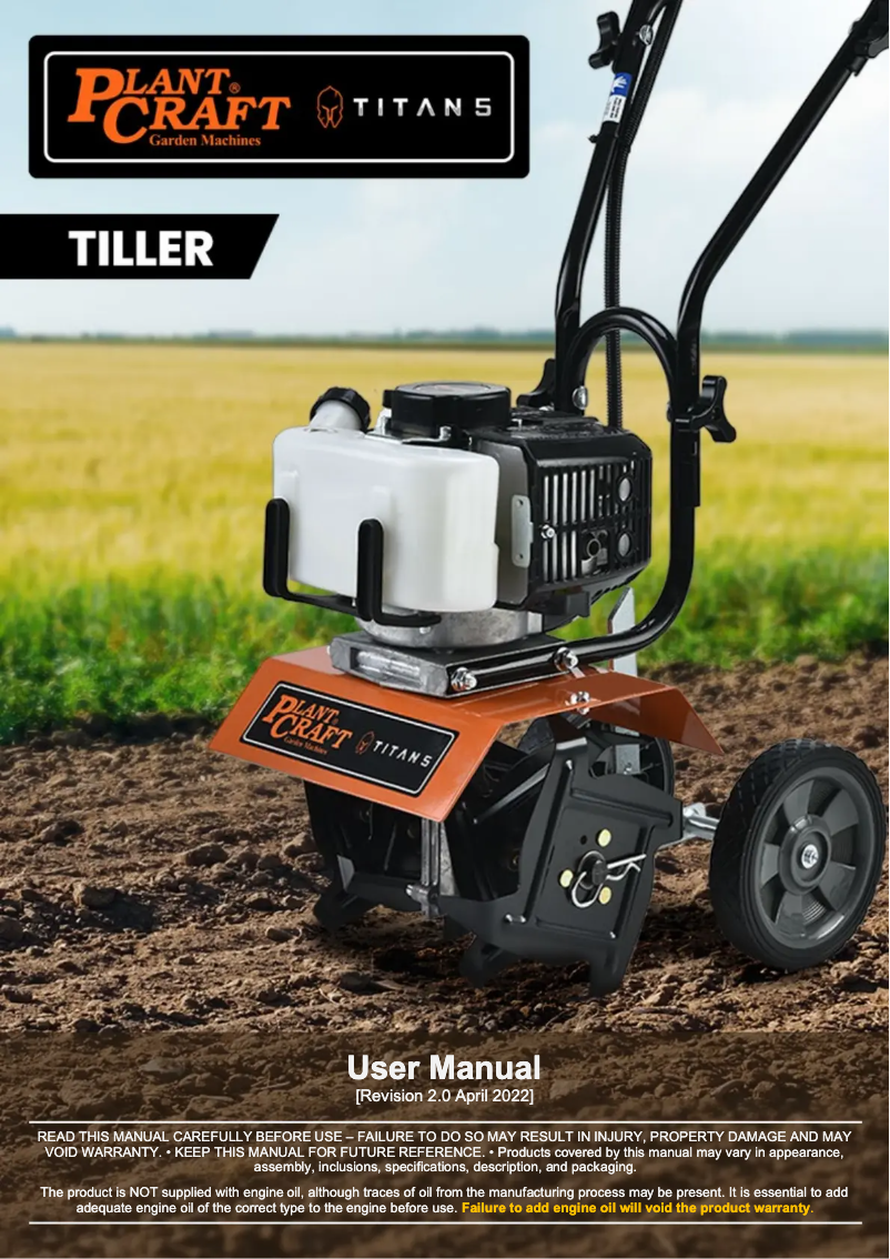 Page 1 de la notice Manuel utilisateur Plant Craft Titan 5