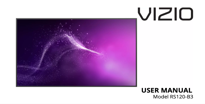 Page 1 de la notice Manuel utilisateur VIZIO Reference RS120-B3