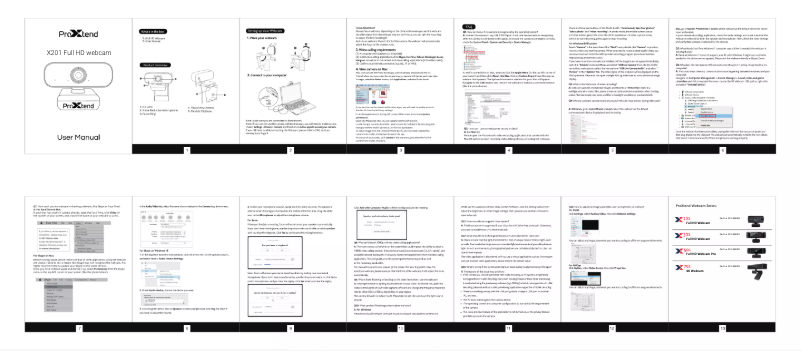 Image de la première page du manuel de l'appareil X201