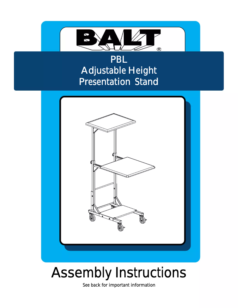 Page 1 de la notice Manuel utilisateur Balt PBL