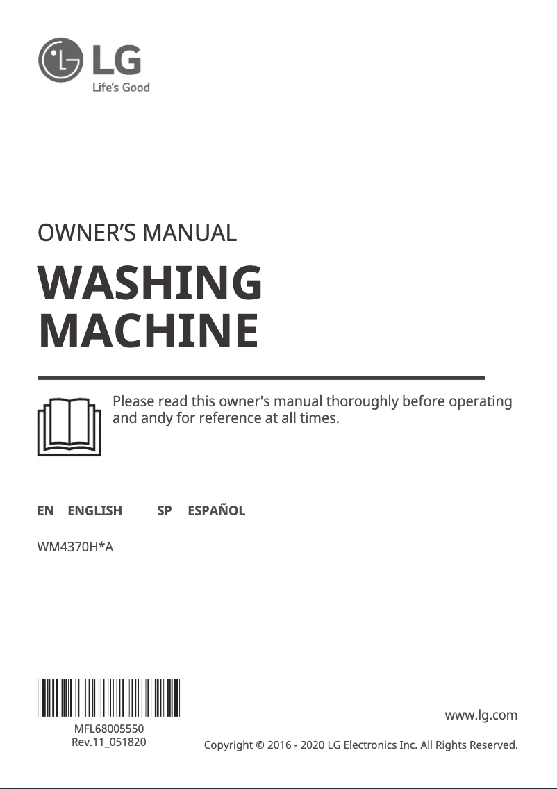 Image de la première page du manuel de l'appareil WM4370HVA