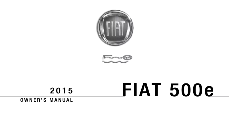 Page 1 de la notice Manuel utilisateur Fiat 500e (2015)