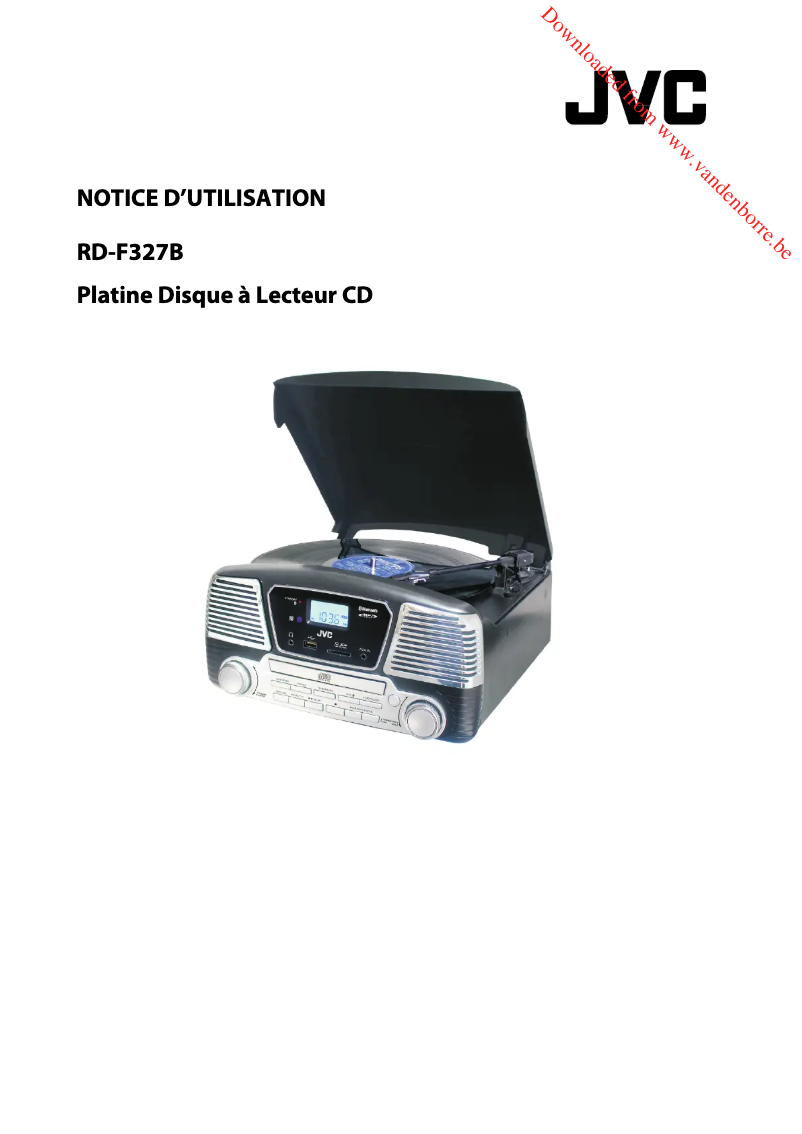 Image de la première page du manuel de l'appareil RD-F327B