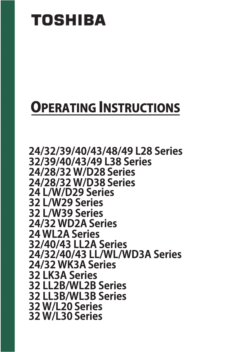 Page 1 de la notice Manuel utilisateur Toshiba 32L3963DA