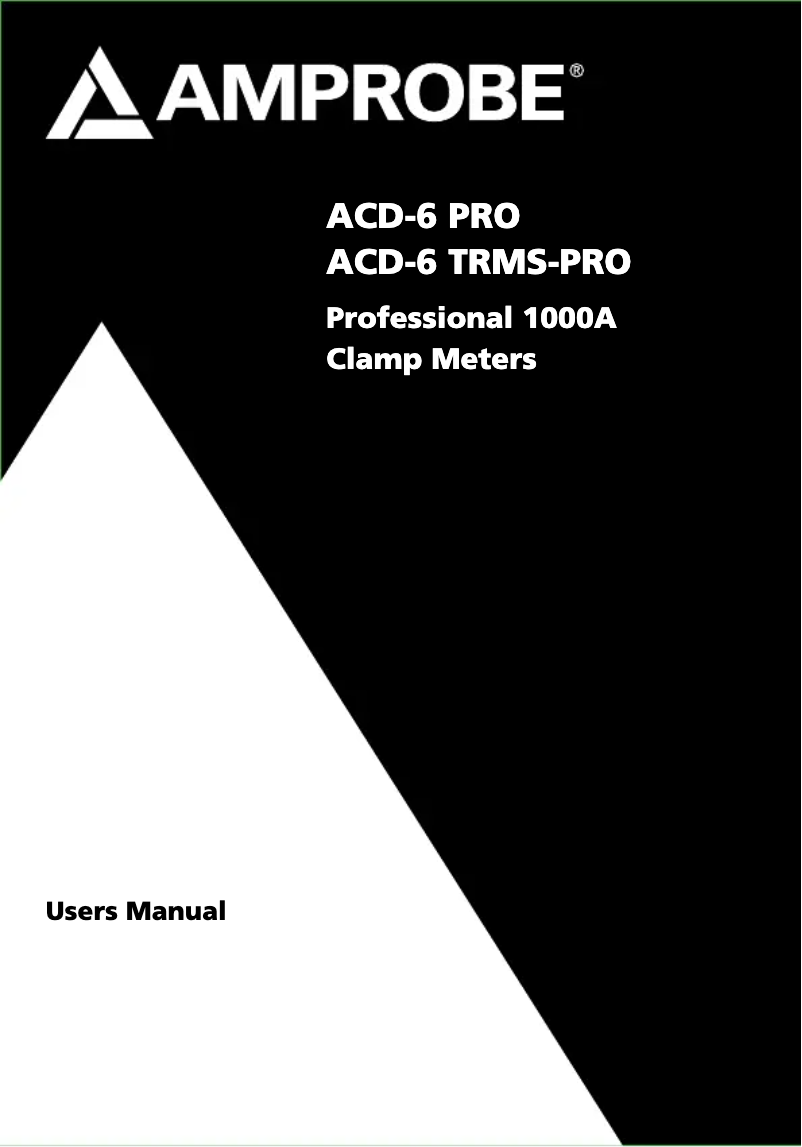 Página 1 del manual Manual de usuario Amprobe ACD-6-PRO