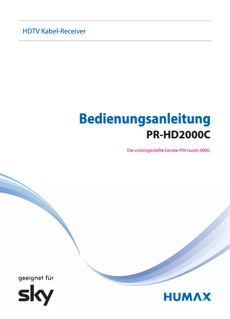 Page 1 de la notice Manuel utilisateur Humax PR-HD2000C