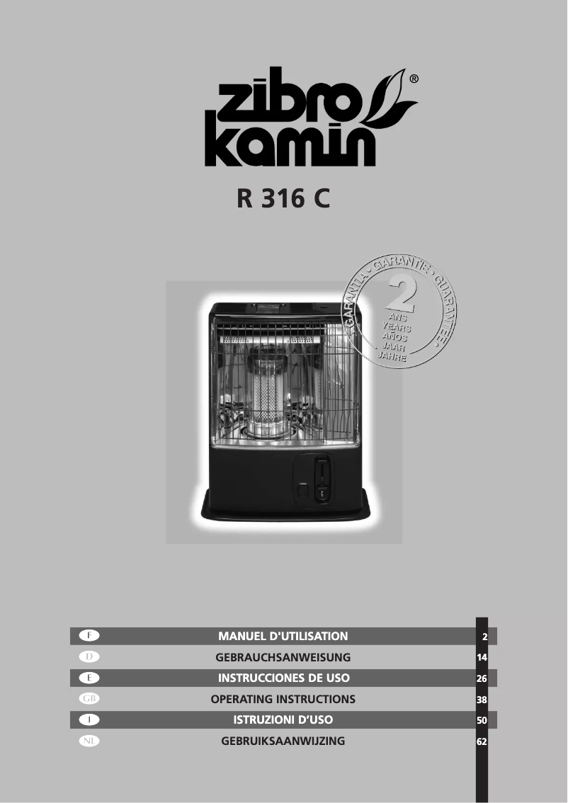 Page n°1 - Manuel utilisateur Zibro Kamin R 316 C