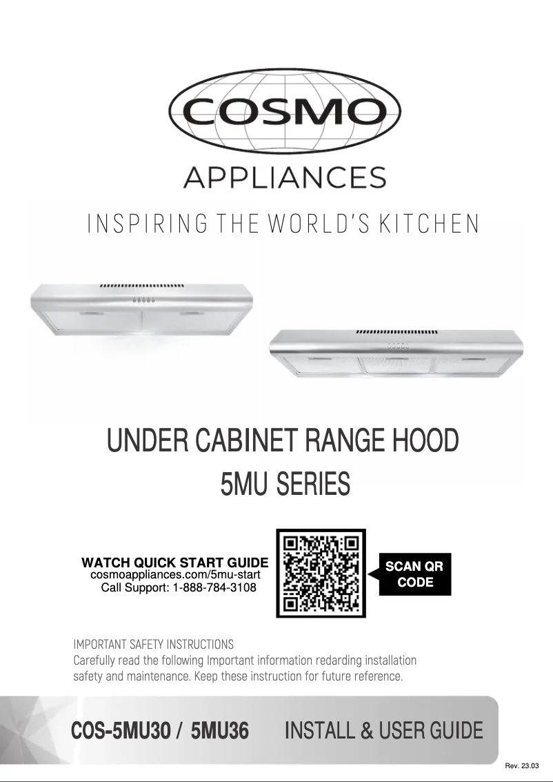 Image de la première page du manuel de l'appareil COS-5MU30