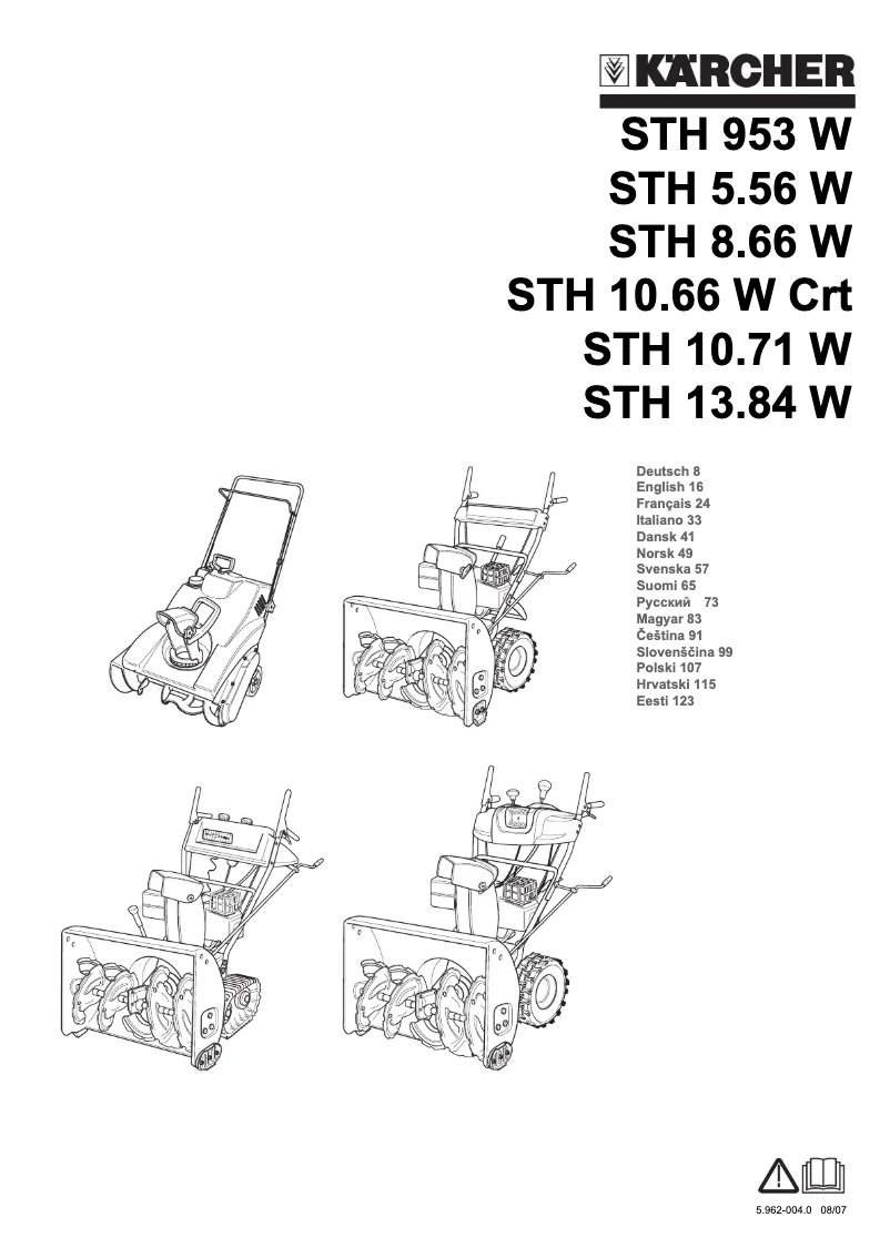 Image de la première page du manuel de l'appareil STH 10.66 W Crt