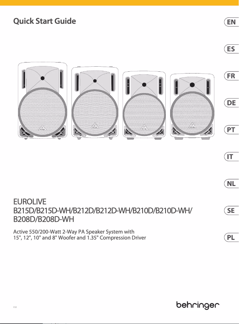 Image de la première page du manuel de l'appareil Eurolive B215D