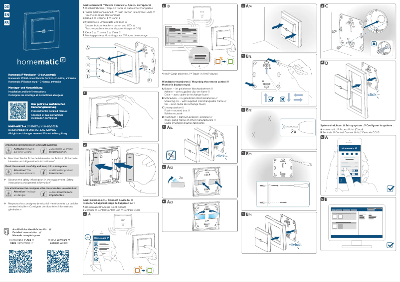 Image de la première page du manuel de l'appareil HmIP-WRC2-A