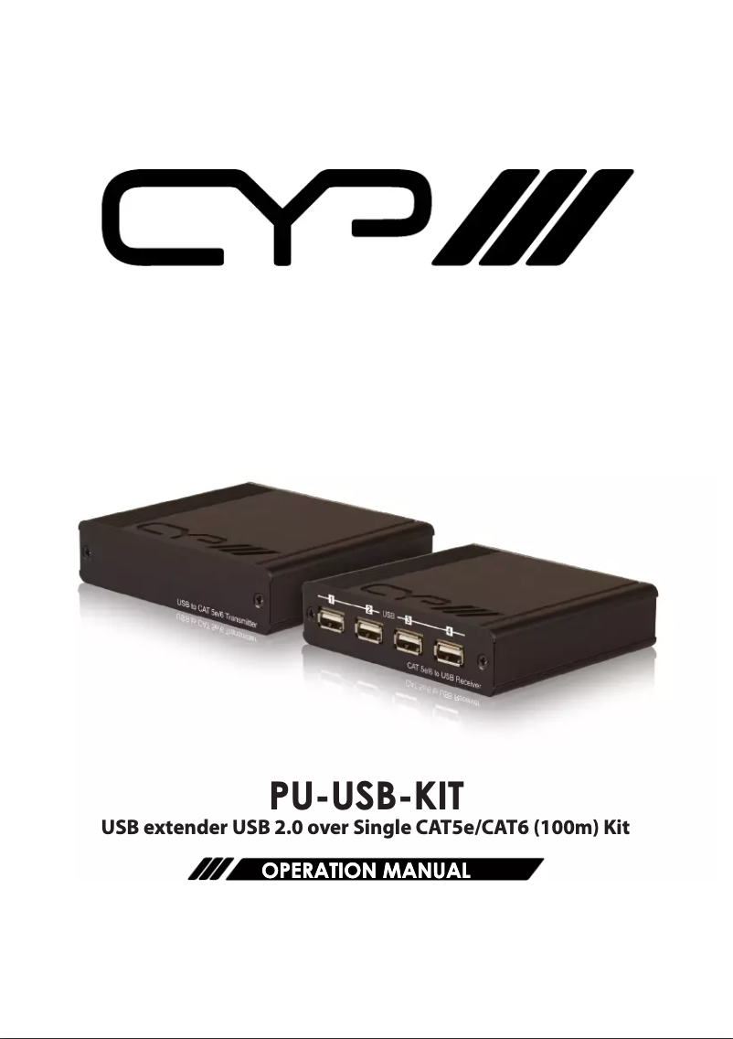 Page n°1 - Manuel utilisateur CYP PU-USB-KIT