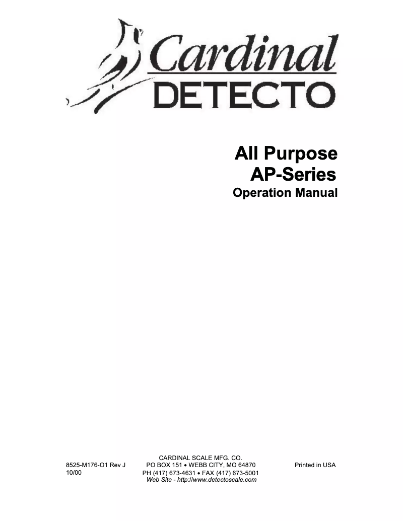 Image de la première page du manuel de l'appareil AP-8