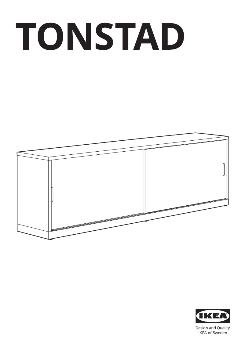 Page 1 de la notice Manuel utilisateur Ikea TONSTAD 604.888.80