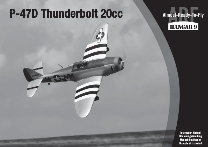 Page n°1 - Manuel utilisateur Hangar 9 P-47D Thunderbolt 20cc