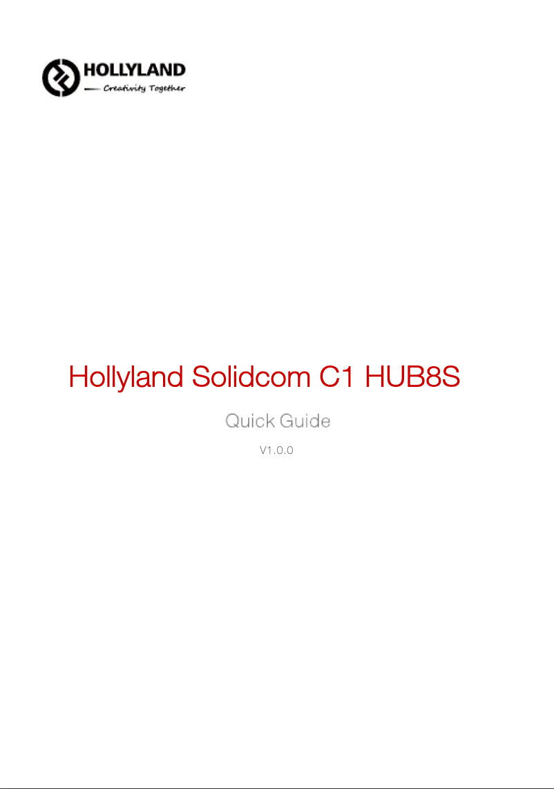 Page 1 de la notice Manuel utilisateur Hollyland Solidcom C1