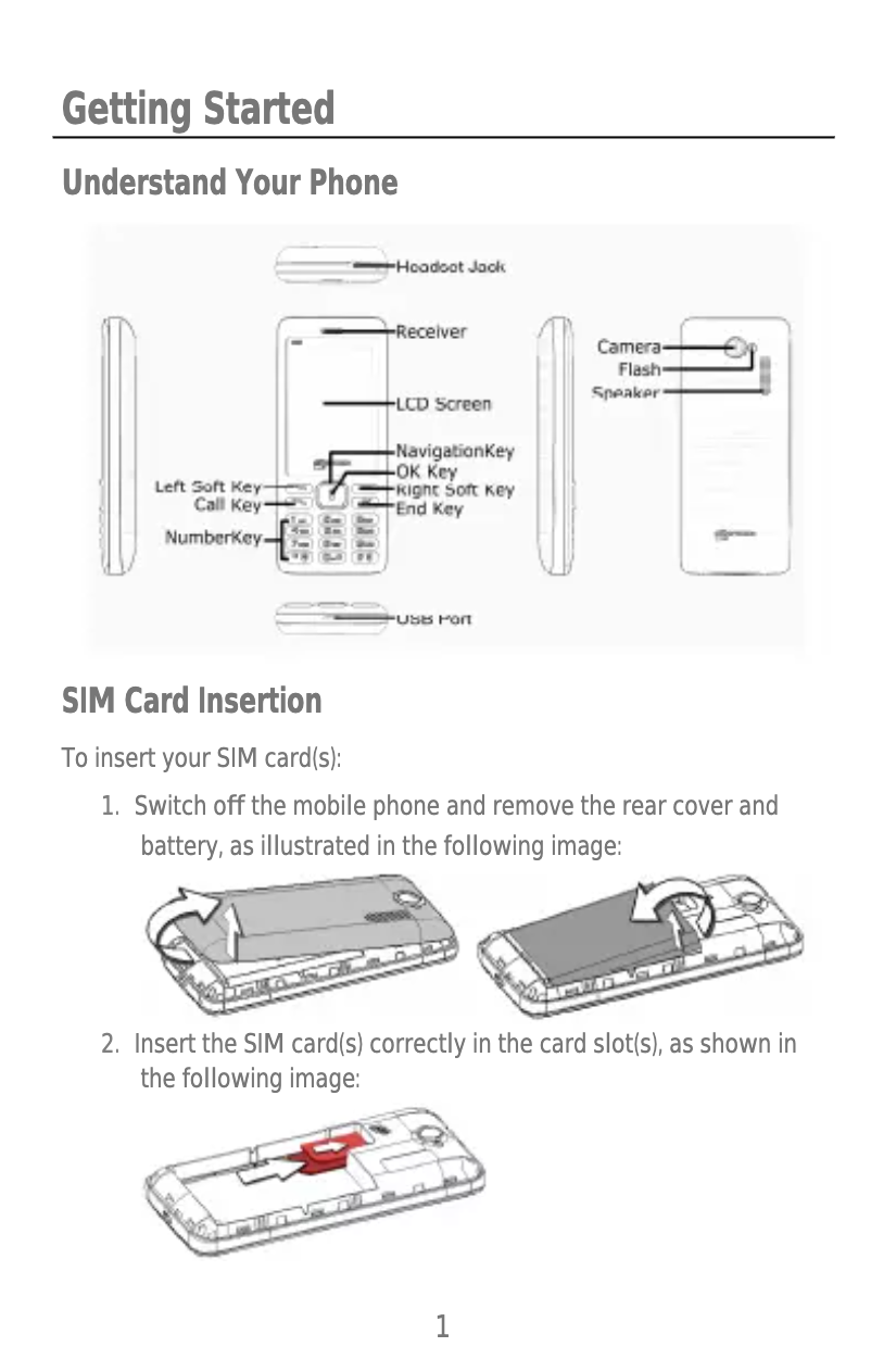 Page n°1 - Manuel utilisateur Micromax X252