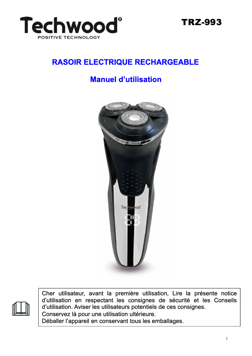 Image de la première page du manuel de l'appareil TRZ-956