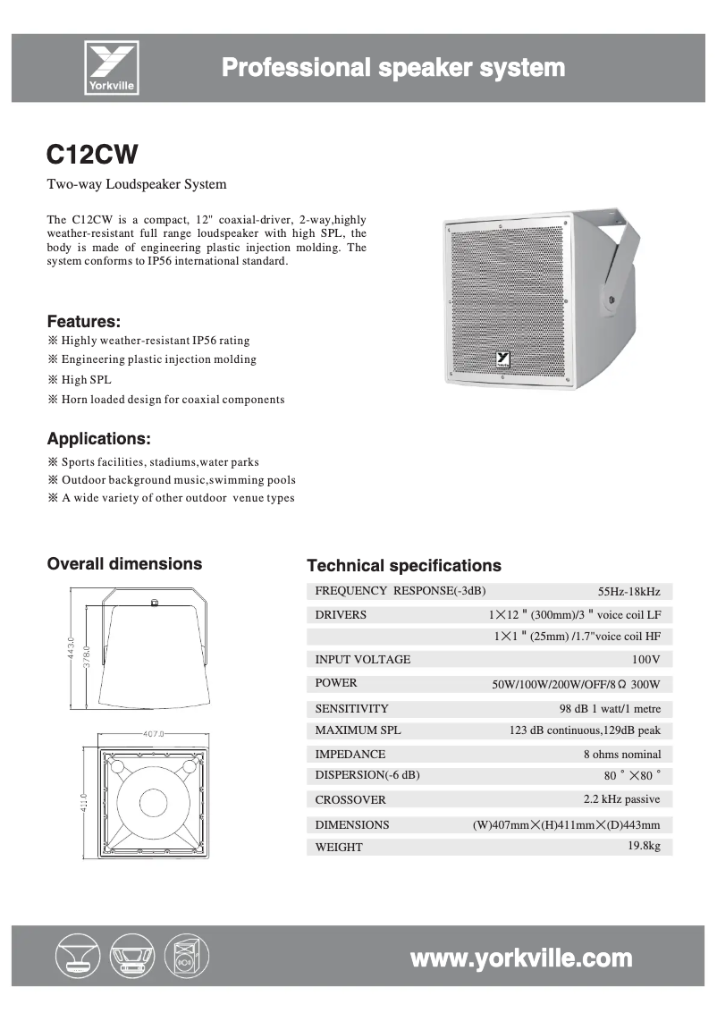 Image de la première page du manuel de l'appareil C12CW