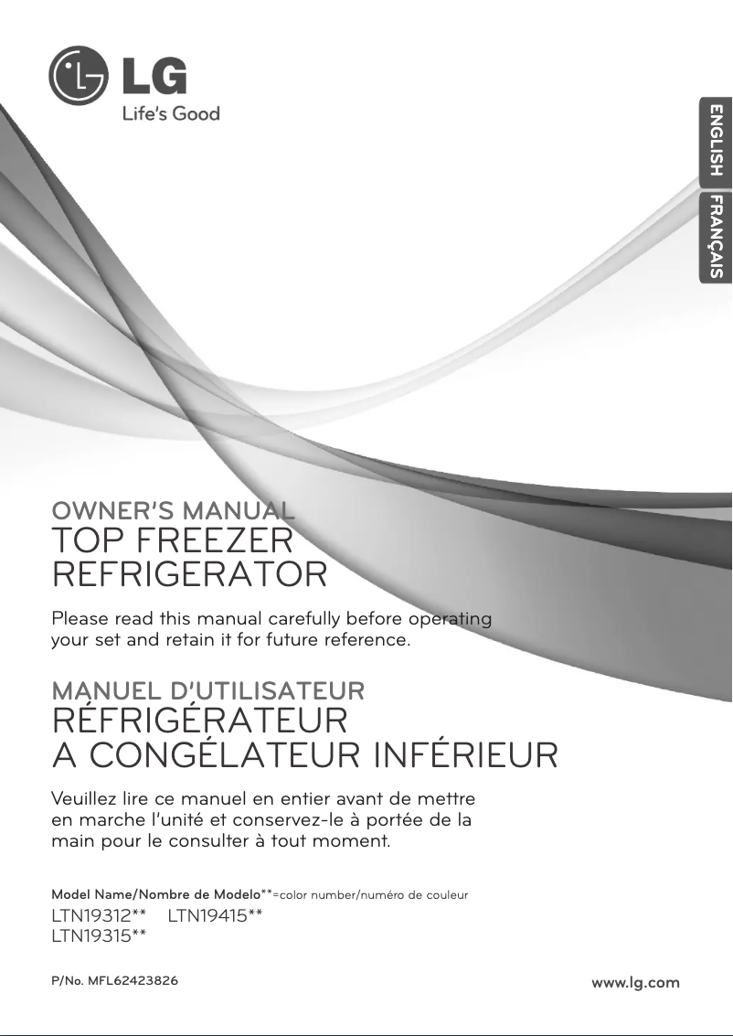 Page 1 de la notice Manuel utilisateur LG LTN19315SW