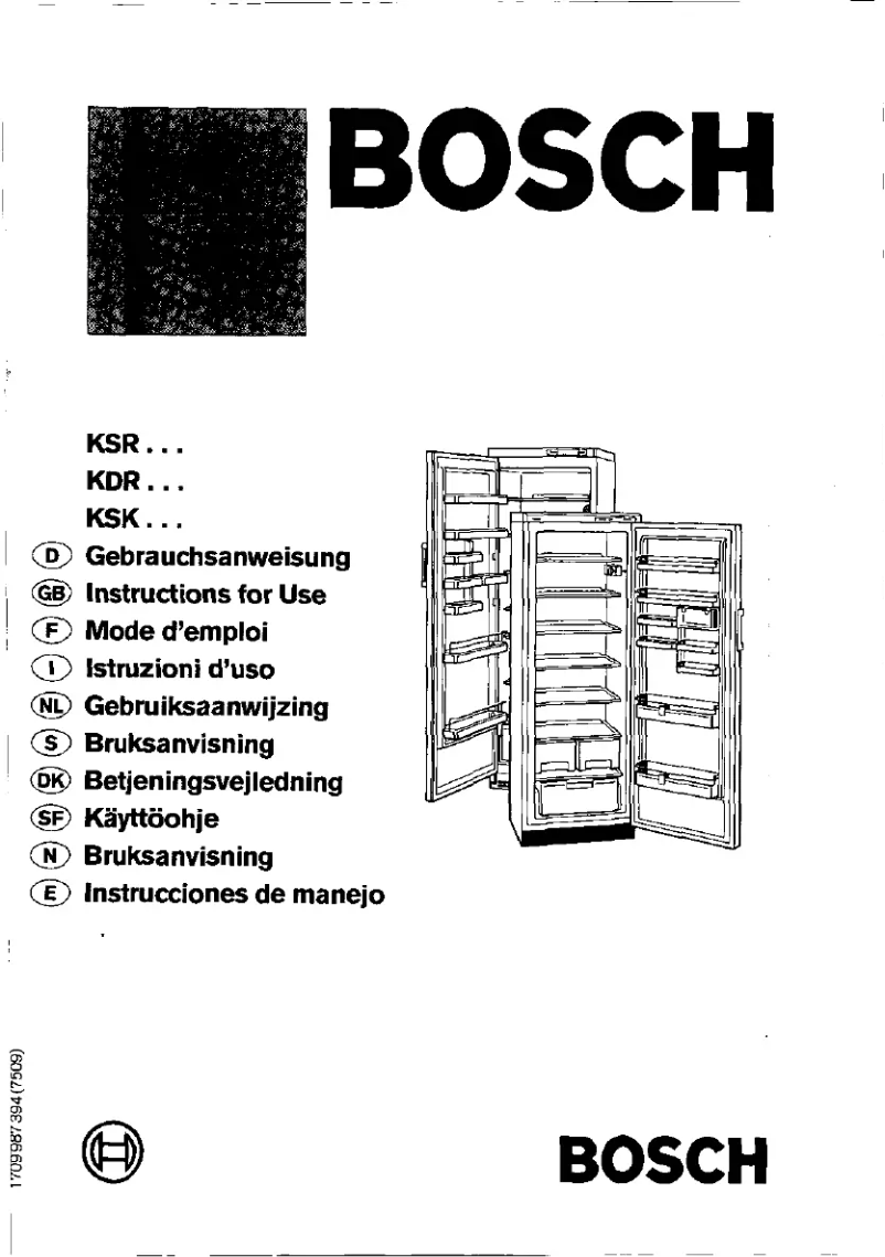 Page 1 de la notice Manuel utilisateur Bosch KSK38430HH