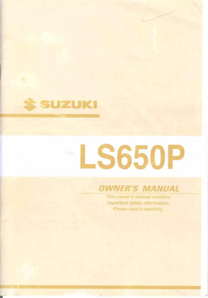 Image de la première page du manuel de l'appareil LS650P (2001)