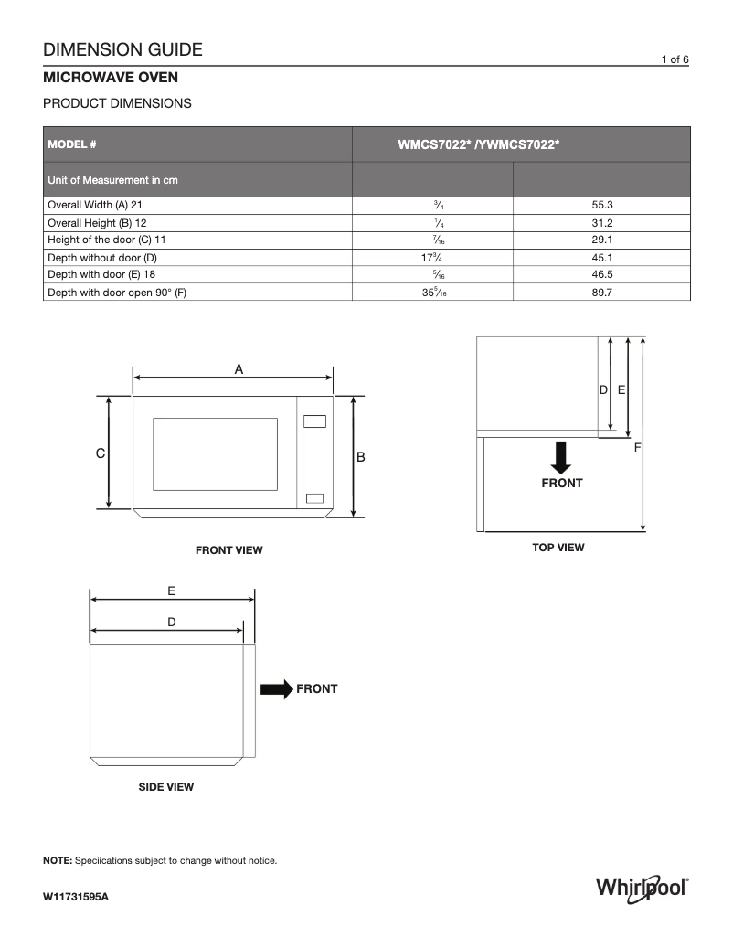 Página 1 del manual Manual de usuario Whirlpool WMCS7022RS