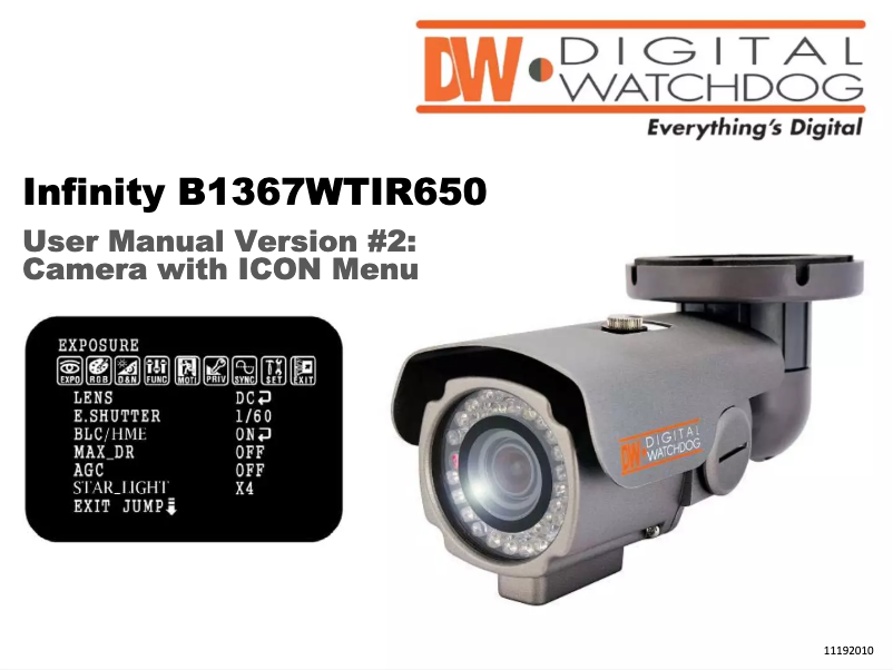 Image de la première page du manuel de l'appareil Infinity DSP DWC-B1367WTIR650