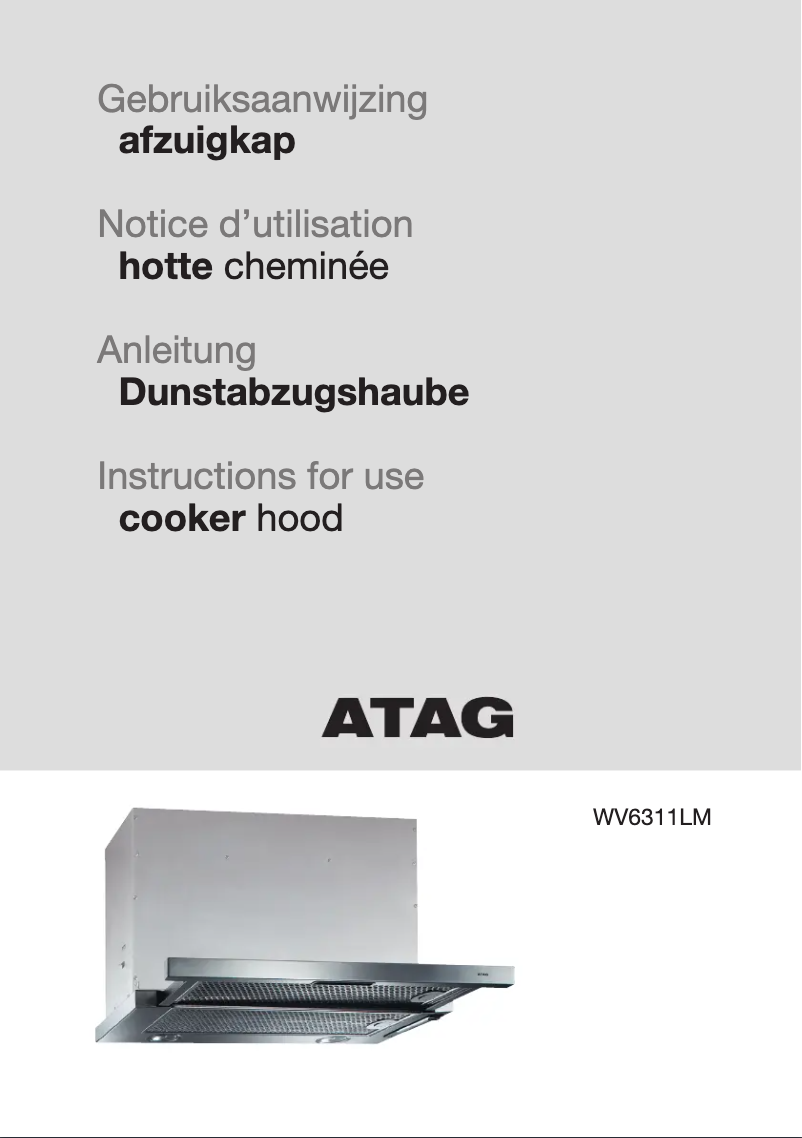 Page n°1 - Manuel utilisateur Atag WV6311LM