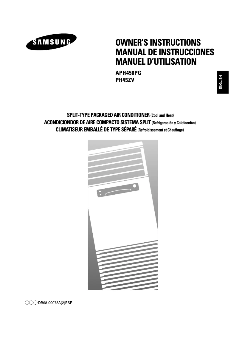 Image de la première page du manuel de l'appareil APH450PG