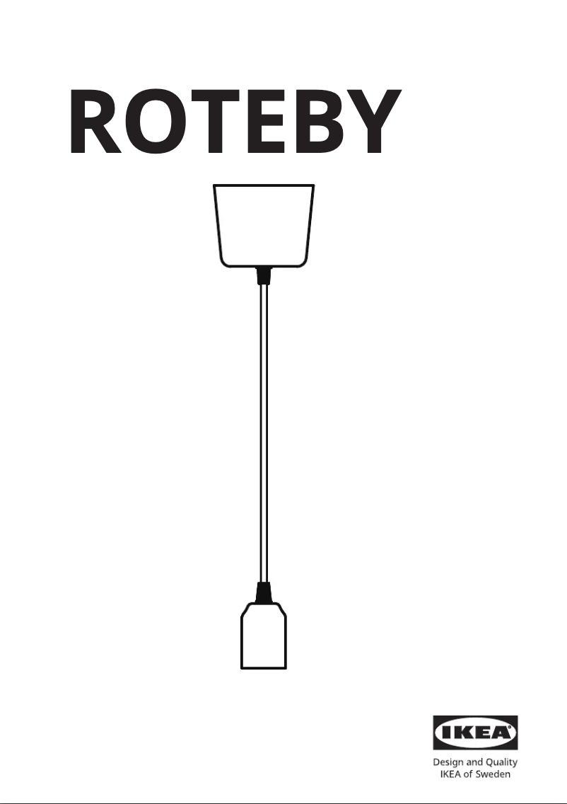 Page 1 de la notice Manuel utilisateur Ikea ROTEBY 604.031.93