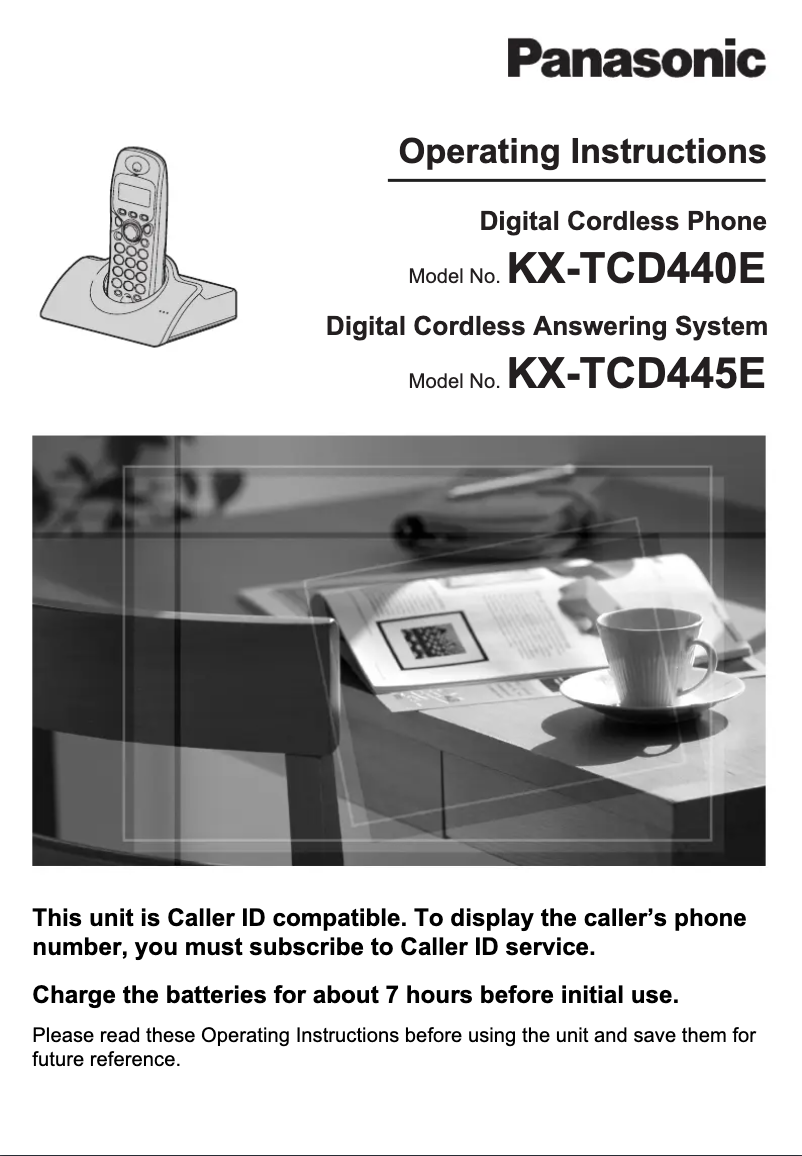 Imagen de la primera página del manual del dispositivo KX-TCD440