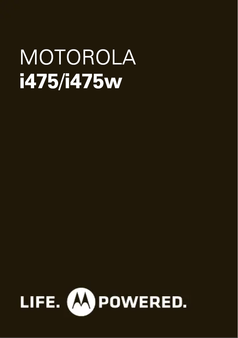 Page n°1 - Manuel utilisateur Motorola Clutch i475