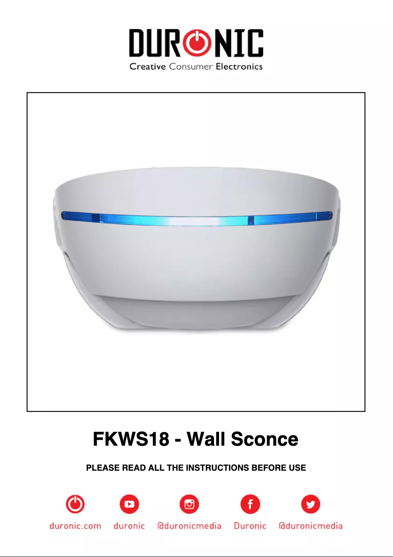 Image de la première page du manuel de l'appareil FKWS18