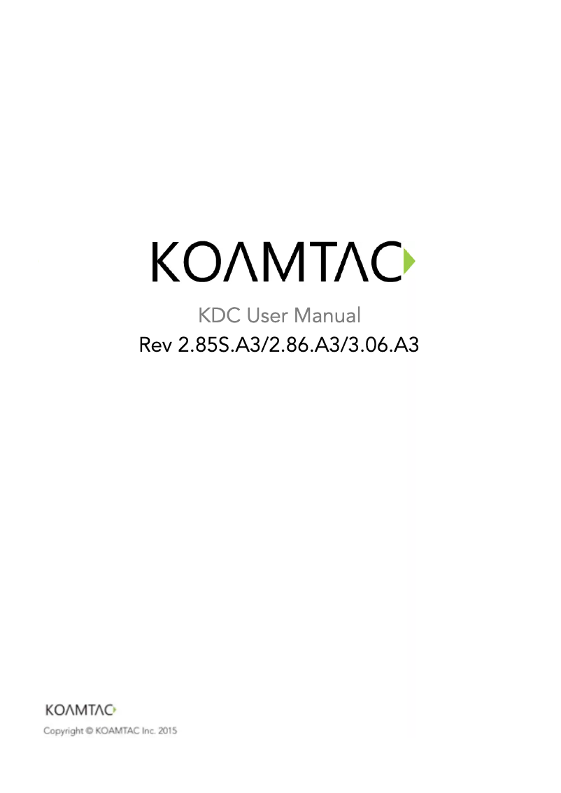 Página 1 del manual Manual de usuario Koamtac KDC410-OP-R1